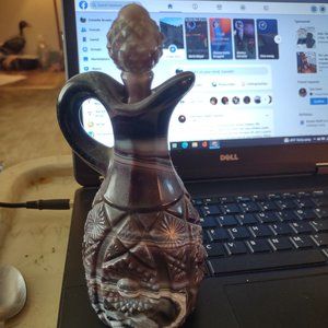 Imperial Glass Candy Dish with Lid and Oil Jar